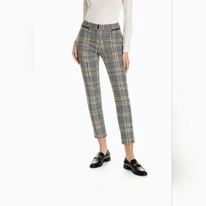 J. McLaughlin Yara Plaid Houndstooth Ankle Pants Modern Academia Minimalist